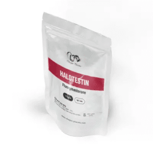 Halotestin tablets – 10mg Fluoxymesterone by Dragon Pharma in sachet packaging