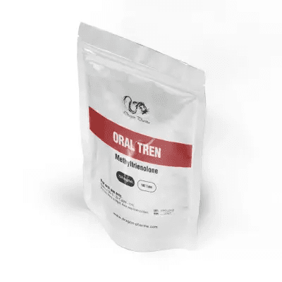 Oral Tren tablets – 250mcg Methyltrienolone by Dragon Pharma in sachet packaging